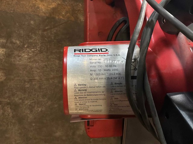 Ridgid 590l afkortcirkelzaagmachine - afbeelding 5 van  5