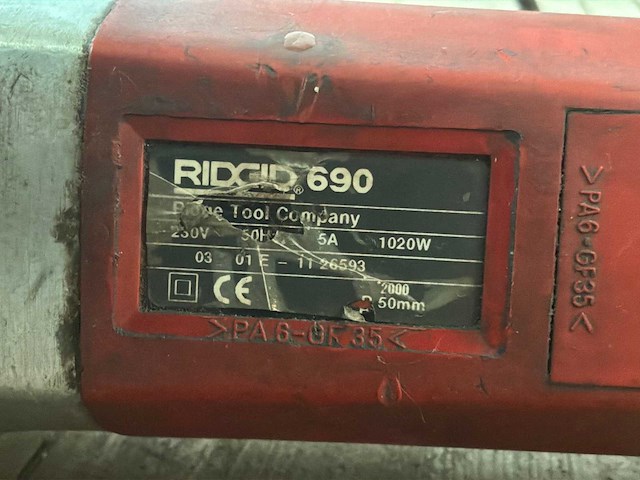 Ridgid 690 draadsnijmachine - afbeelding 3 van  3