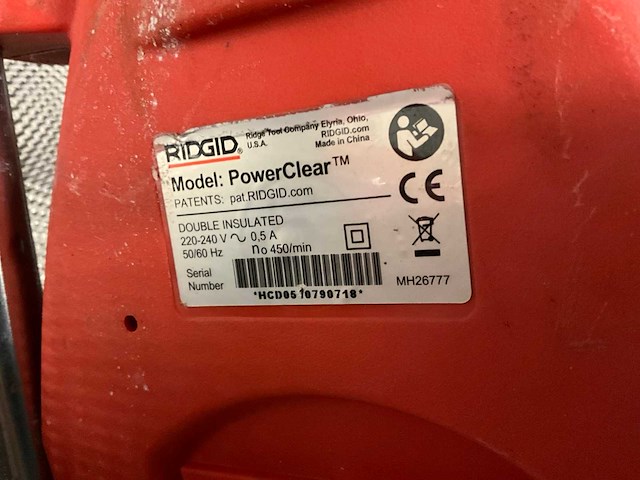 Ridgid power clear rioolreinigingsmachine - afbeelding 2 van  2