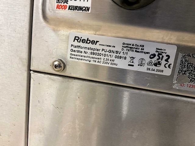 Rieber pu-gn/sv verwarmde korvenlowerator - afbeelding 7 van  7