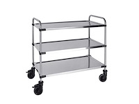 Rieber serveerwagen met 3 plateaus 870x570x950mm | nieuw - afbeelding 1 van  3
