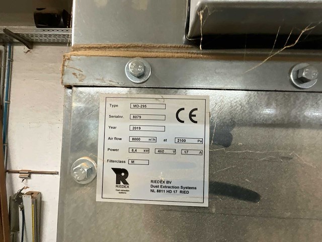 Riedex - 2019 - md295 - filter afzuiginstallatie - afbeelding 6 van  11
