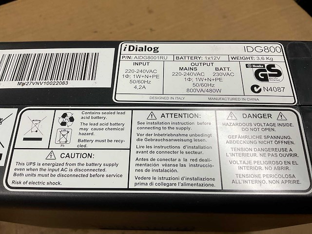 Riello ups idialog idg800 uninterruptible power supply - afbeelding 7 van  8
