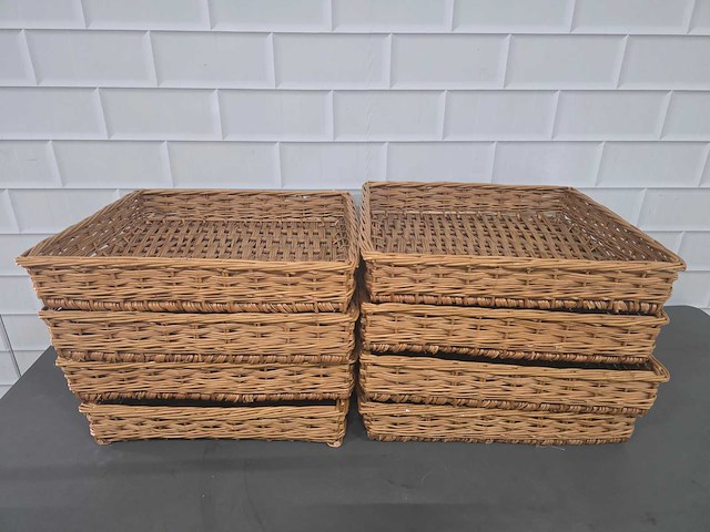 Rieten bakkersmand (8x) - afbeelding 1 van  4