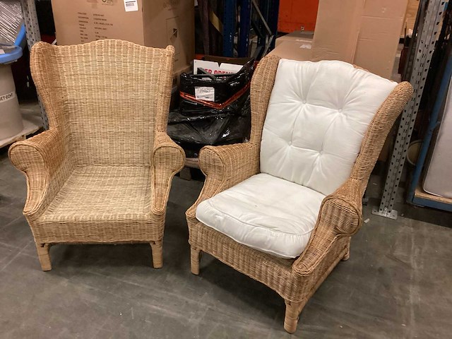 Rieten fauteuil (2x) - afbeelding 3 van  3
