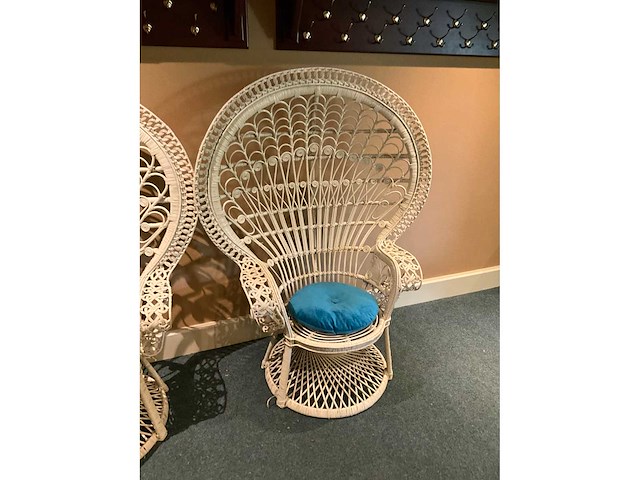 Rieten fauteuils (2x) - afbeelding 2 van  3