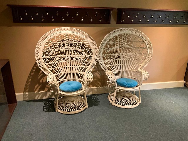 Rieten fauteuils (2x) - afbeelding 2 van  6
