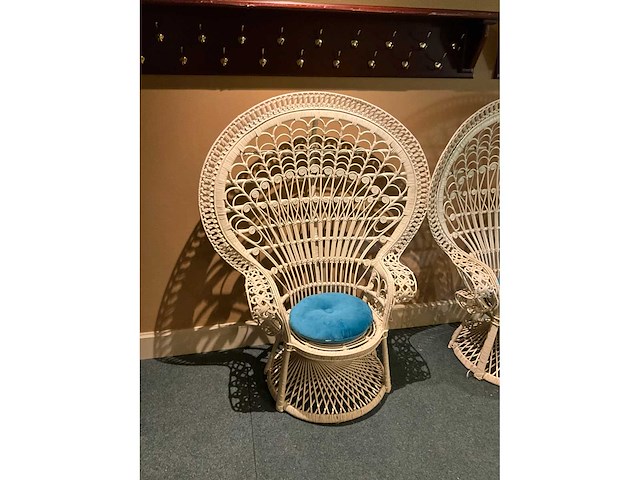 Rieten fauteuils (2x) - afbeelding 3 van  6