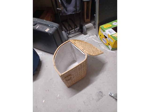 Rieten kleding mand aantal 1 stuks. - afbeelding 3 van  5