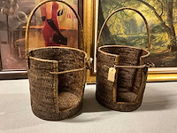 Rieten mand (2x) - afbeelding 1 van  6