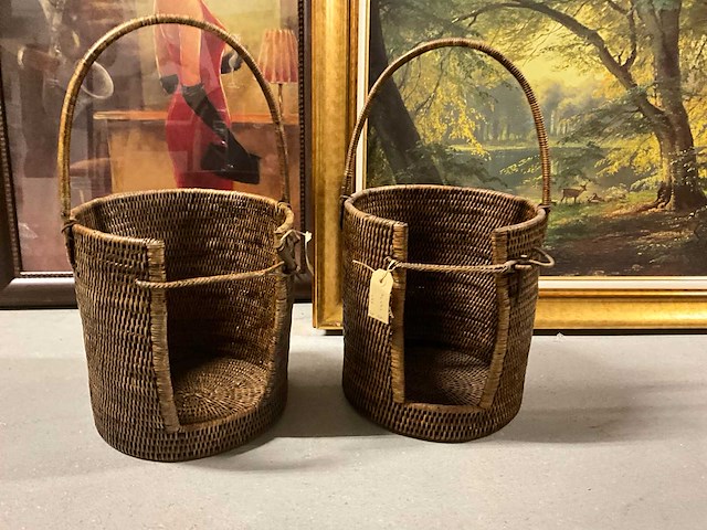 Rieten mand (2x) - afbeelding 2 van  6