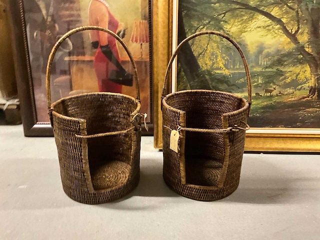Rieten mand (2x) - afbeelding 3 van  6