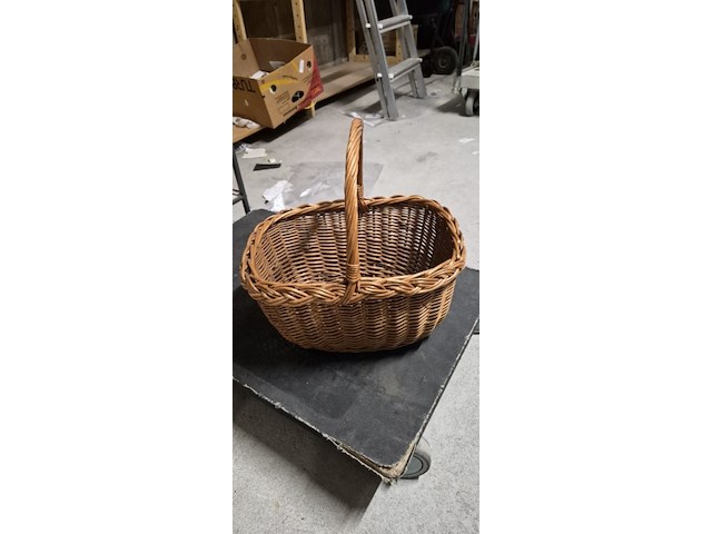Rieten mand 37 x 20 x 37 cm aantal 1 stuks. - afbeelding 4 van  5