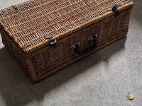 Rieten mand koffer 60 x 40 x 21 cm aantal 1 stuks. - afbeelding 2 van  5