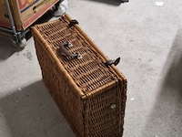 Rieten mand koffer 60 x 40 x 21 cm aantal 1 stuks. - afbeelding 3 van  5