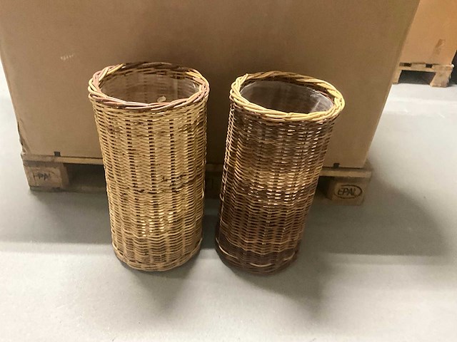 Rieten plantenbak (2x) - afbeelding 3 van  5