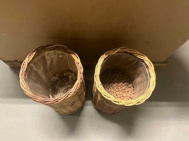 Rieten plantenbak (2x) - afbeelding 5 van  5