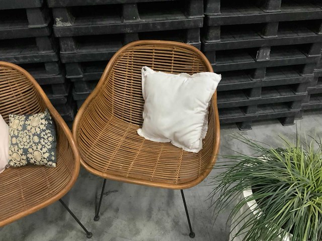 Rieten stoel (2x) - afbeelding 3 van  5