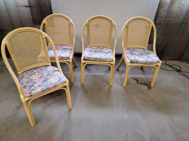Rieten stoel (4x) - afbeelding 2 van  2