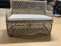 Rieten tuinbank - afbeelding 1 van  5