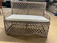 Rieten tuinbank - afbeelding 2 van  5