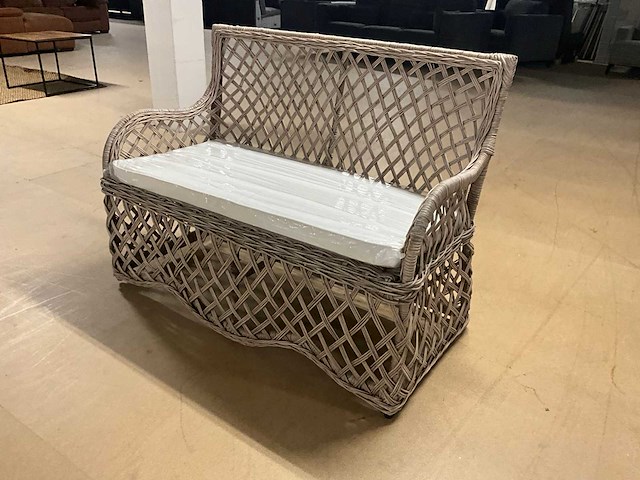 Rieten tuinbank - afbeelding 4 van  5