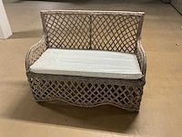 Rieten tuinbank - afbeelding 5 van  5