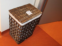 Rieten wasmand met hoogte 53 cm. - afbeelding 1 van  2