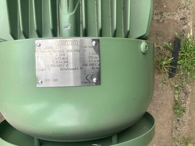 Rieter la100l-4at elektromotor - afbeelding 5 van  5
