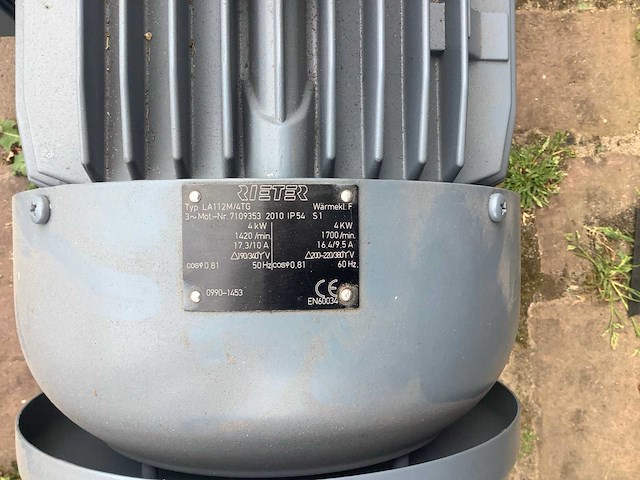 Rieter la112m/4tg elektromotor - afbeelding 4 van  4