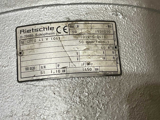 Rietschle - clfg 4 i v - pomp - afbeelding 7 van  7