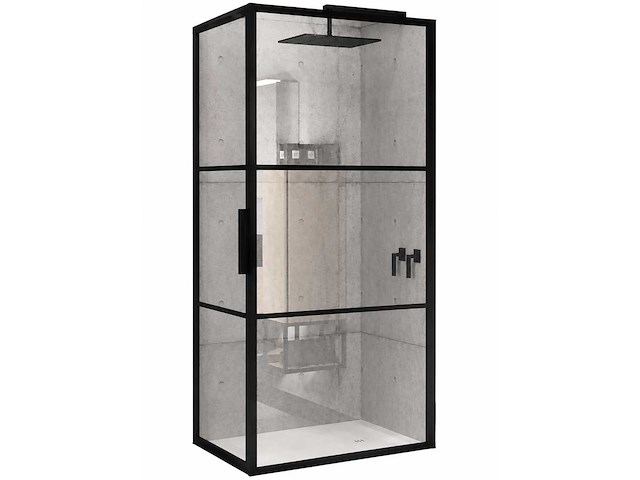 Riho grid g004015121 douchedeur+zijwand 1000x1000x2000mm - afbeelding 1 van  5