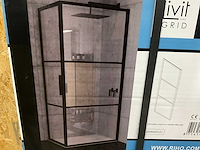 Riho grid g004015121 douchedeur+zijwand 1000x1000x2000mm - afbeelding 2 van  5