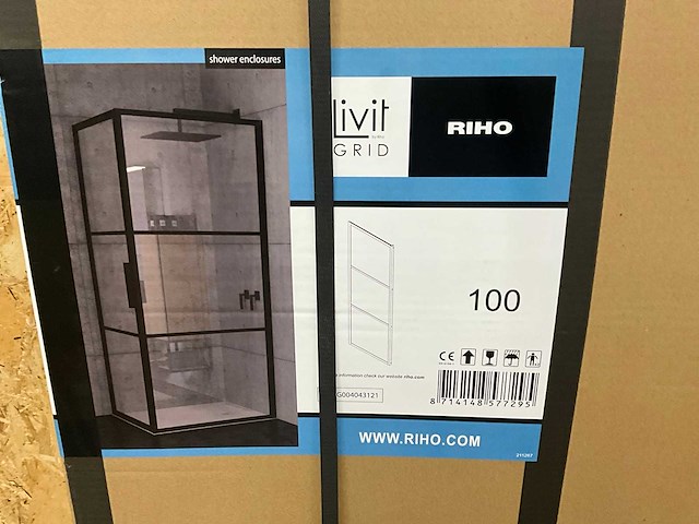Riho grid g004015121 douchedeur+zijwand 1000x1000x2000mm - afbeelding 4 van  5