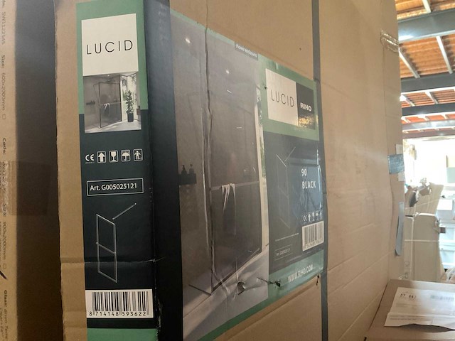 Riho lucid inloopdouche met handdoekhouder 90cm - afbeelding 2 van  4