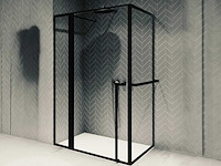 Riho lucid zijwand met handdoekhouder 90x200 cm - afbeelding 1 van  3