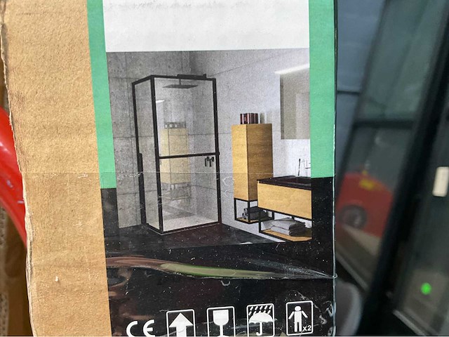 Riho lucid zijwand met handdoekhouder 90x200 cm - afbeelding 2 van  3