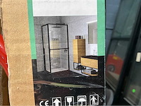 Riho lucid zijwand met handdoekhouder 90x200 cm - afbeelding 2 van  3