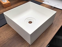 Riho thin square waskom mat wit 38x14 - afbeelding 5 van  5