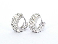 Rij oorbellen van hoge kwaliteit met briljanten - afbeelding 4 van  7