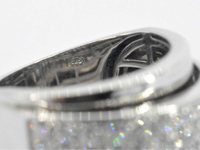 Rijring met briljant diamanten hoge kwaliteit - afbeelding 2 van  10