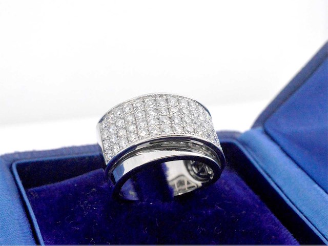 Rijring met briljant diamanten hoge kwaliteit - afbeelding 1 van  10