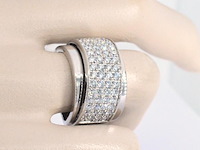 Rijring met briljant geslepen diamanten - afbeelding 4 van  11