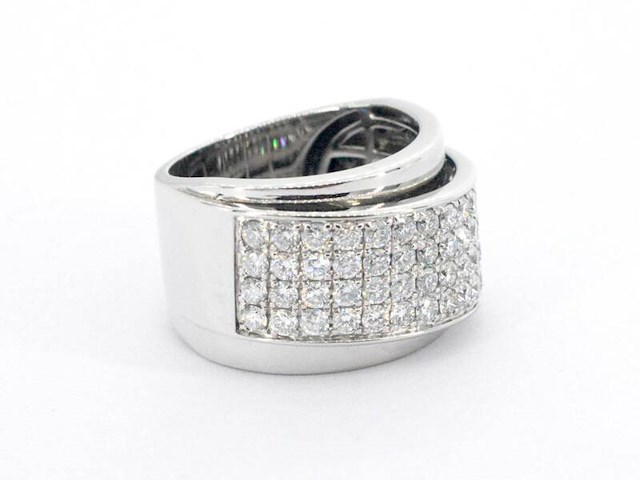 Rijring met briljant geslepen diamanten - afbeelding 8 van  11
