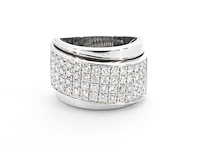 Rijring met briljant geslepen diamanten - afbeelding 9 van  11