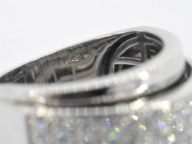 Rijring met briljant geslepen diamanten - afbeelding 11 van  11