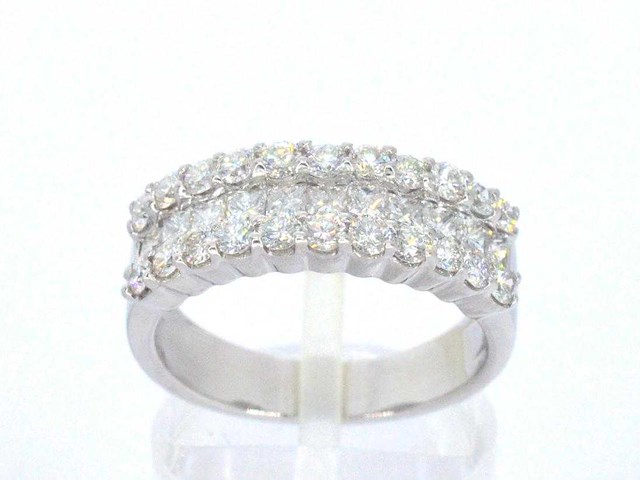 Rijring met prinses en briljant diamanten hoge kwaliteit - afbeelding 1 van  9