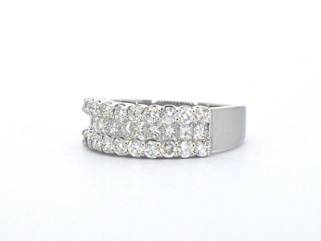 Rijring met prinses en briljant geslepen diamanten - afbeelding 6 van  10