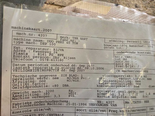 Rijva ter hart - portal - excenterpers - afbeelding 12 van  13