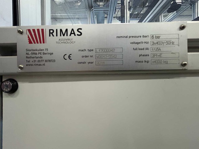 Rimas - 2018 - l17000042 - 2-componenten verlijmingsmachine - afbeelding 9 van  82